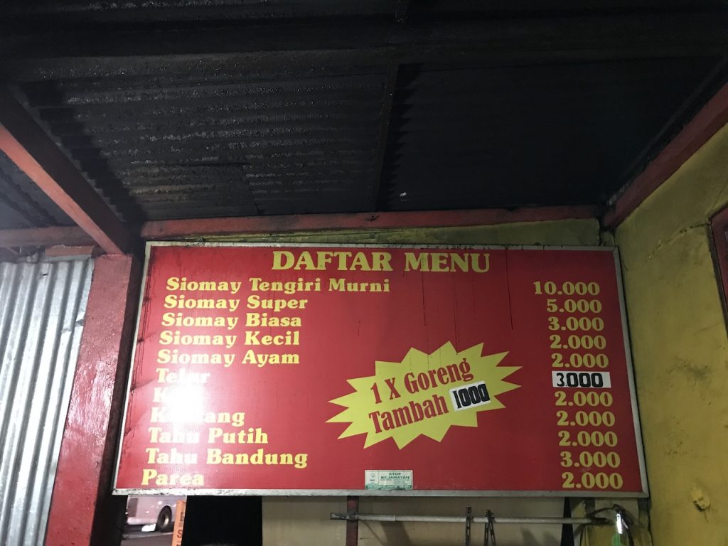 Daftar Harga Siomay Kang Cepot